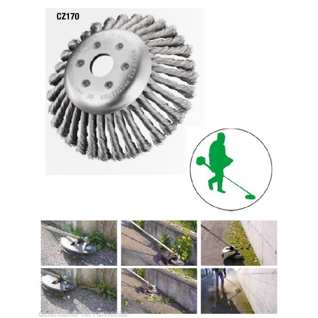 Vendita online Spazzola per decespugliatore f.25,4 mm. art.CZ200 Rif.0319